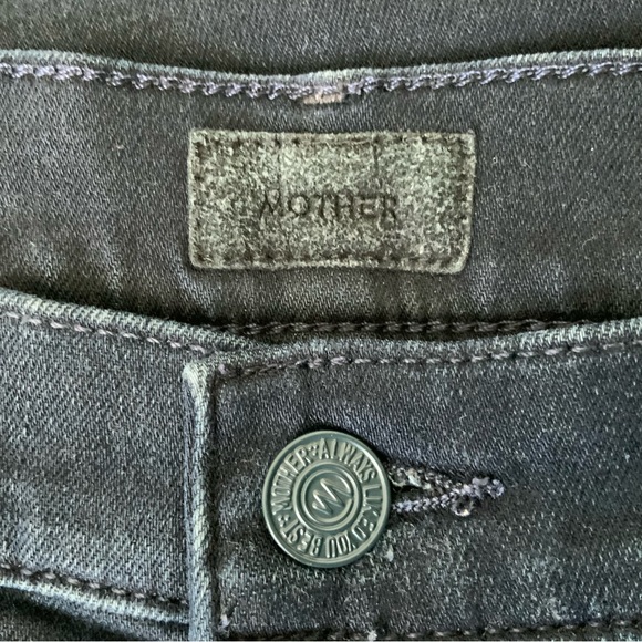 MOTHER Jeans Swooner Rascal Ankle High-Rise Straight Leg Crop Dark Blue Size 30 - Picture 8 of 13